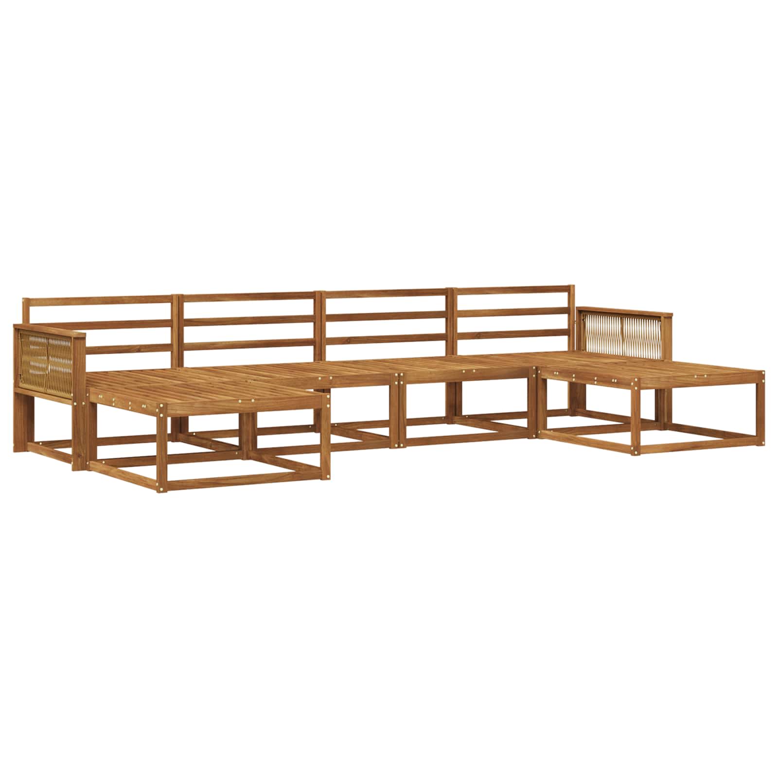 vidaXL Buiten bankenset 6 pcs Naturel Massief Acaciahout