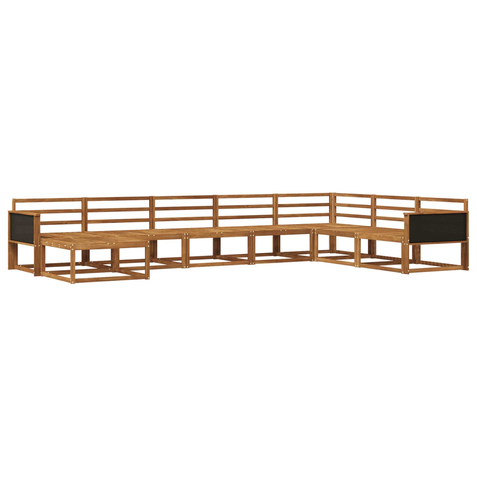 vidaXL Buiten bankenset 8 pcs Naturel Massief Acaciahout
