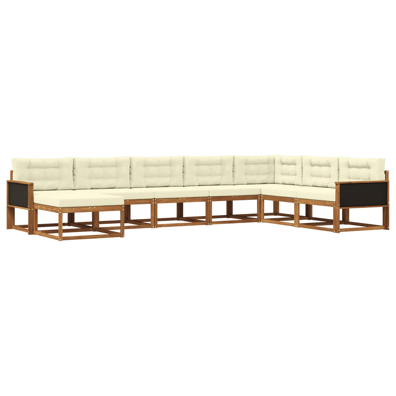 vidaXL Buiten bankenset 8 pcs Naturel Massief Acaciahout