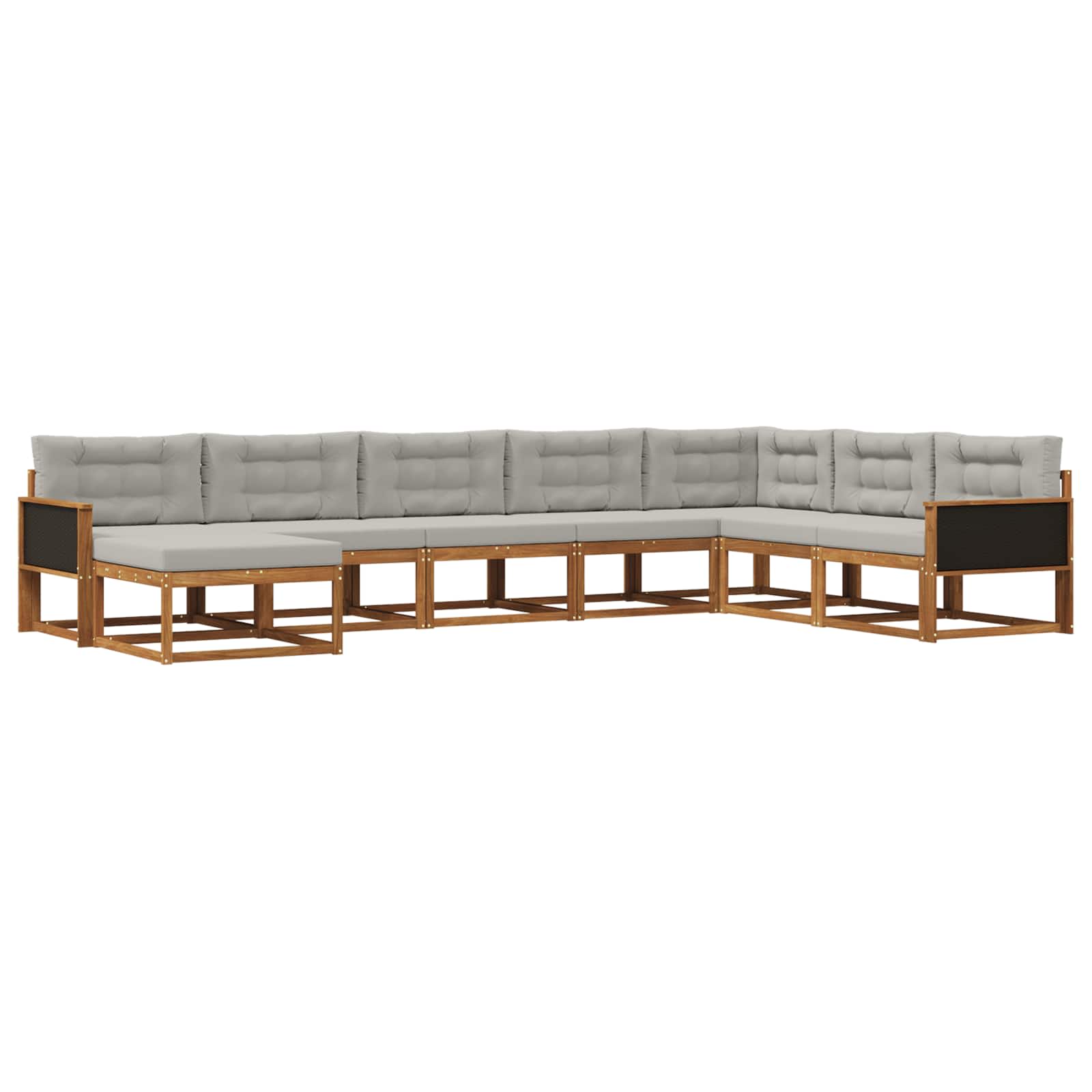 vidaXL Buiten bankenset 8 pcs Naturel Massief Acaciahout