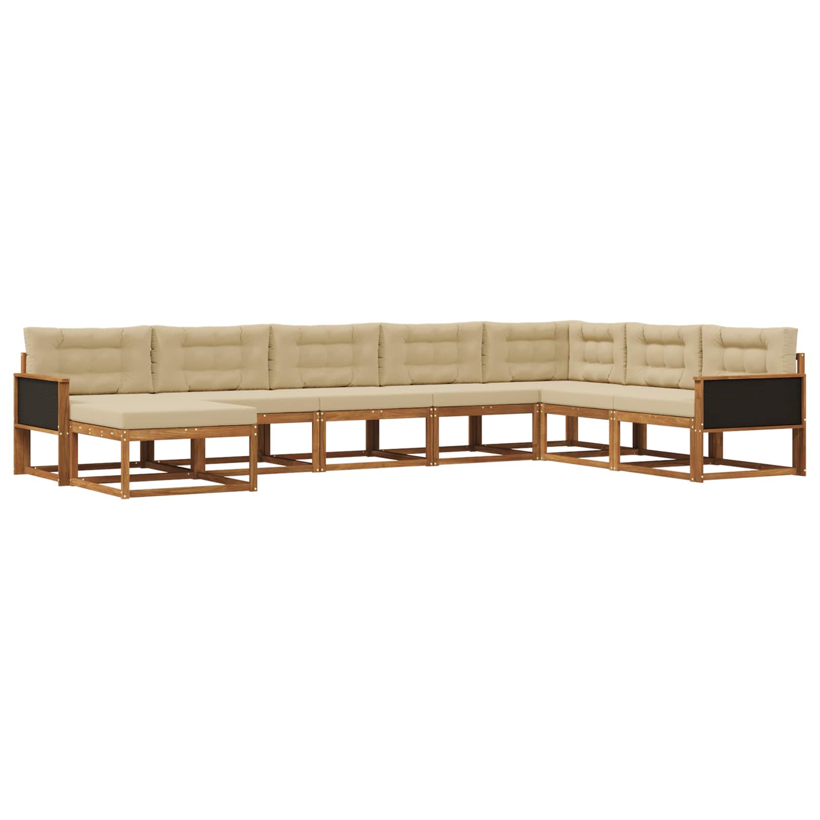 vidaXL Buiten bankenset 8 pcs Naturel Massief Acaciahout