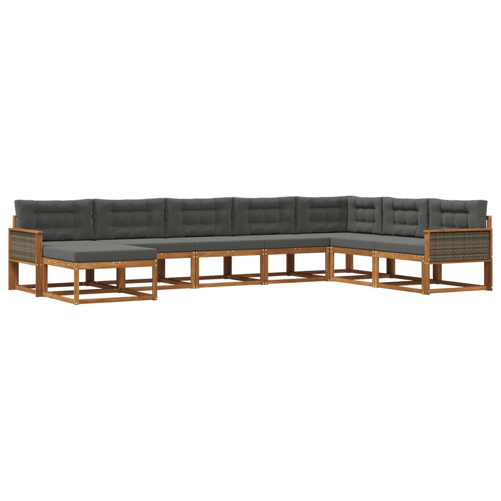 vidaXL Buiten bankenset 8 pcs Naturel Massief Acaciahout