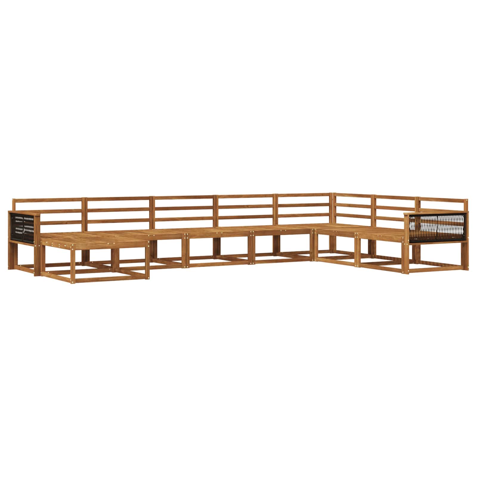 vidaXL Buiten bankenset 8 pcs Naturel Massief Acaciahout