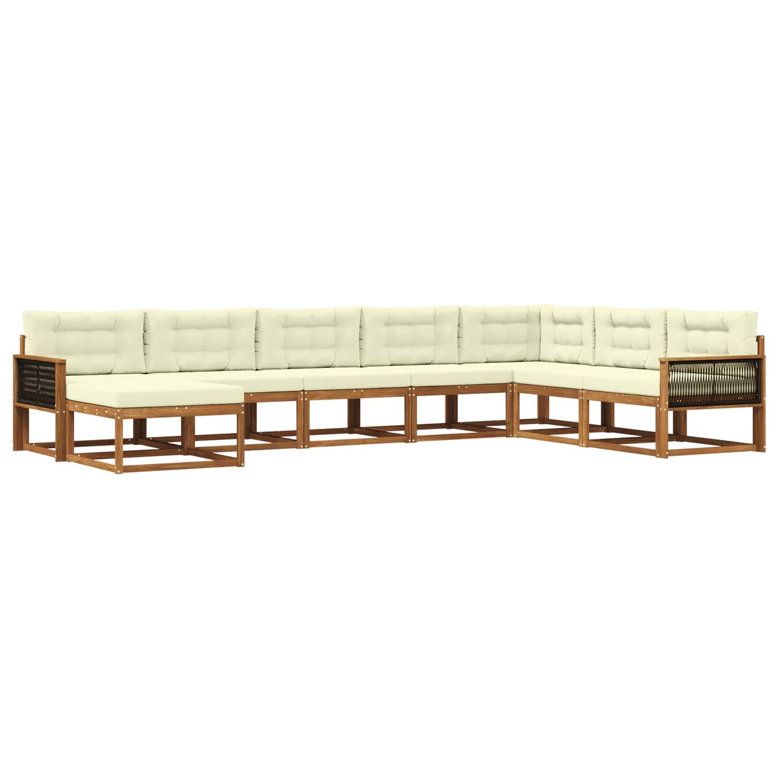 vidaXL Buiten bankenset 8 pcs Naturel Massief Acaciahout