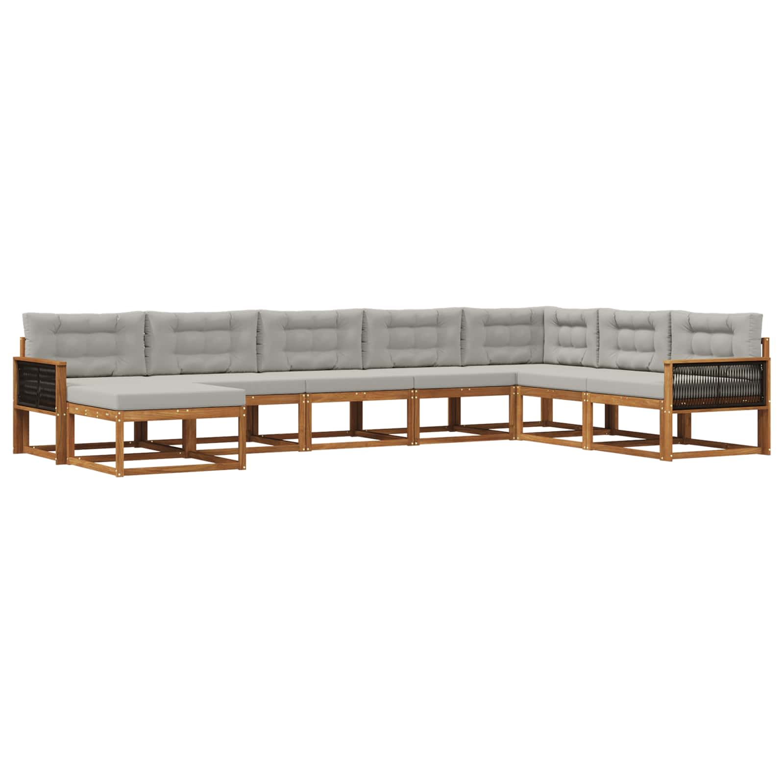 vidaXL Buiten bankenset 8 pcs Naturel Massief Acaciahout