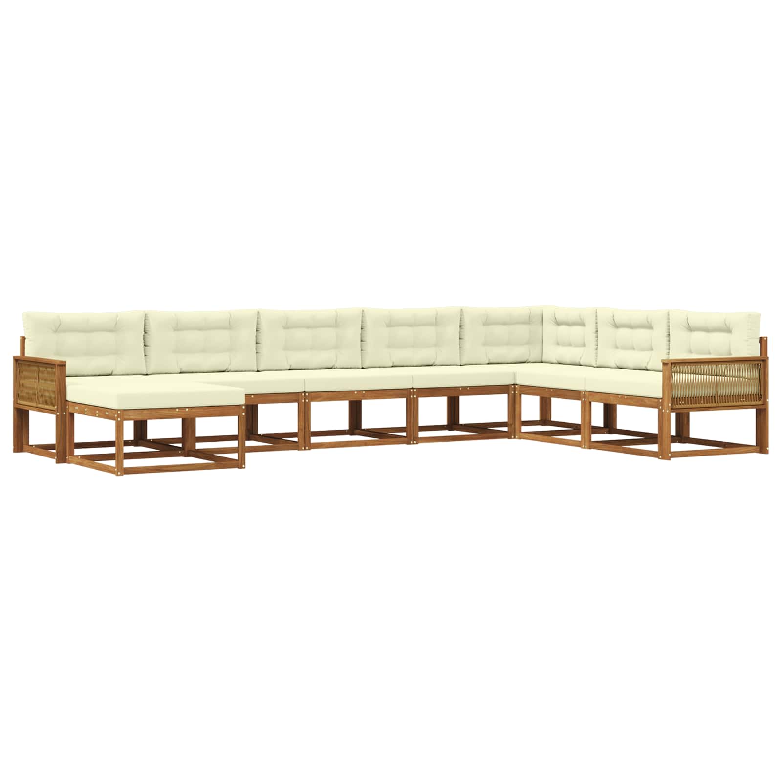 vidaXL Buiten bankenset 8 pcs Naturel Massief Acaciahout
