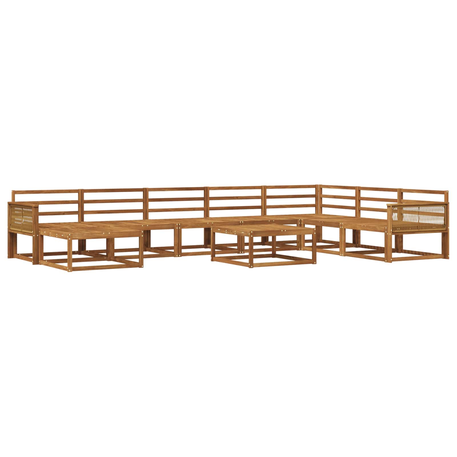 vidaXL Buiten bankenset 9 pcs Naturel Massief Acaciahout
