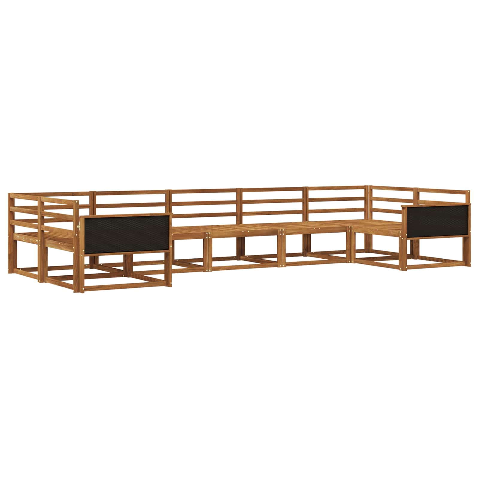 vidaXL Buiten bankenset 7 pcs Naturel Massief Acaciahout
