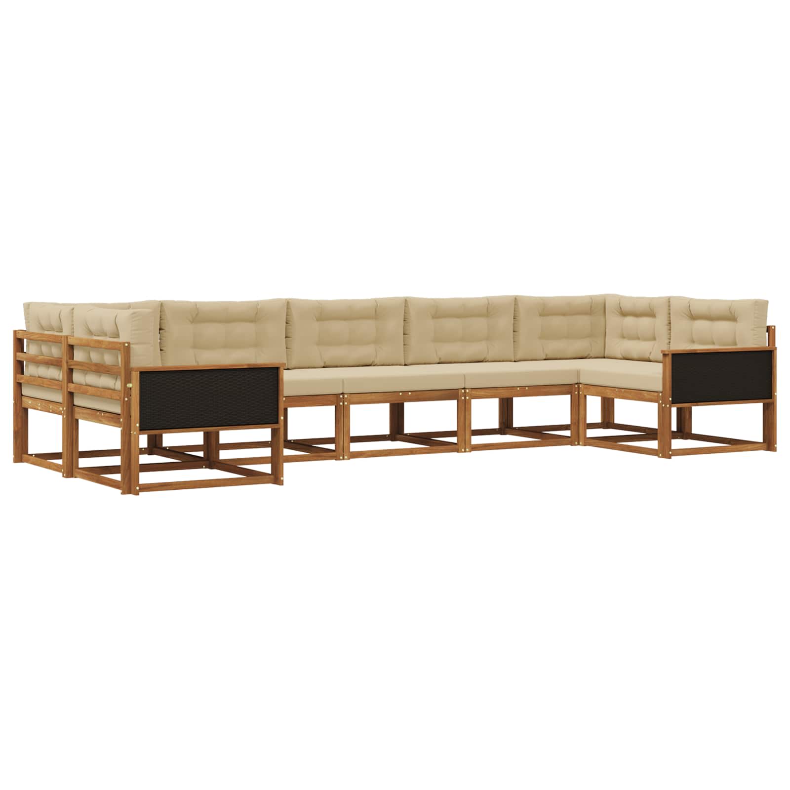 vidaXL Buiten bankenset 7 pcs Naturel Massief Acaciahout