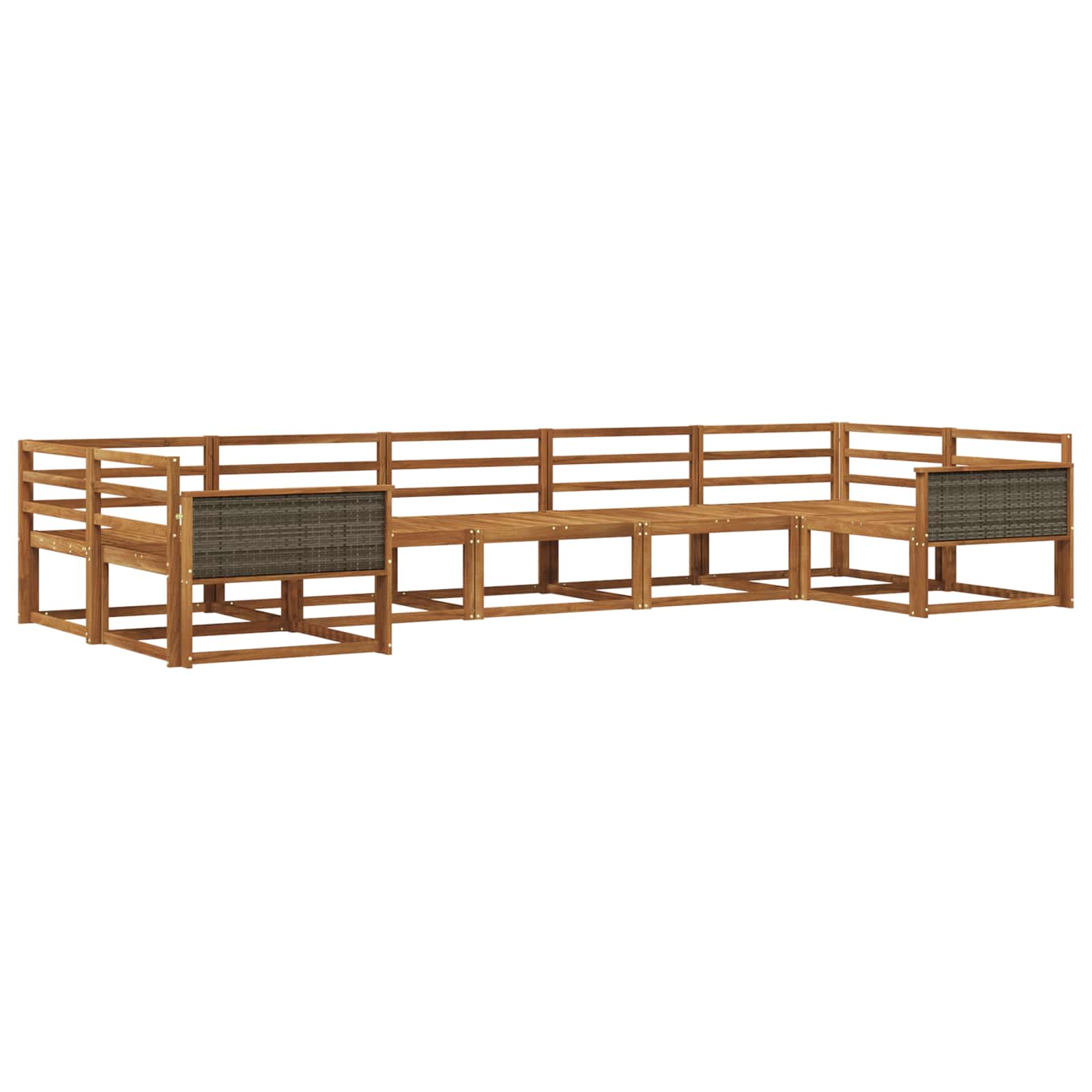 vidaXL Buiten bankenset 7 pcs Naturel Massief Acaciahout