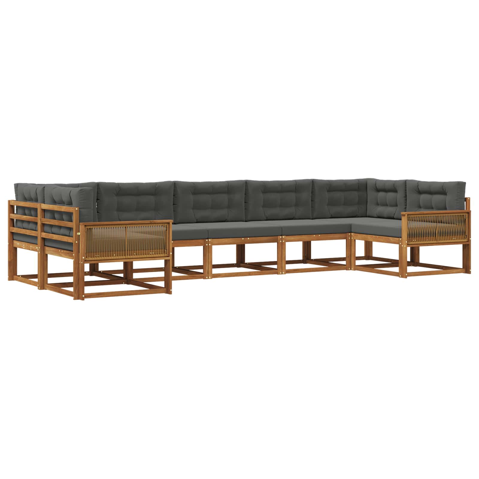 vidaXL Buiten bankenset 7 pcs Naturel Massief Acaciahout