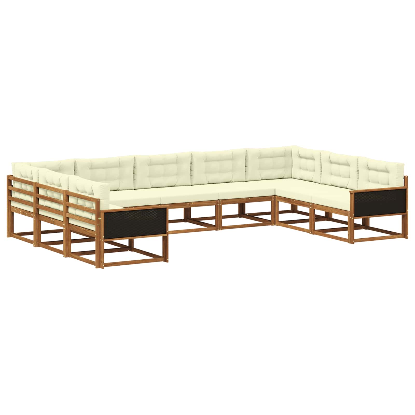 vidaXL Buiten bankenset 9 pcs Naturel Massief Acaciahout