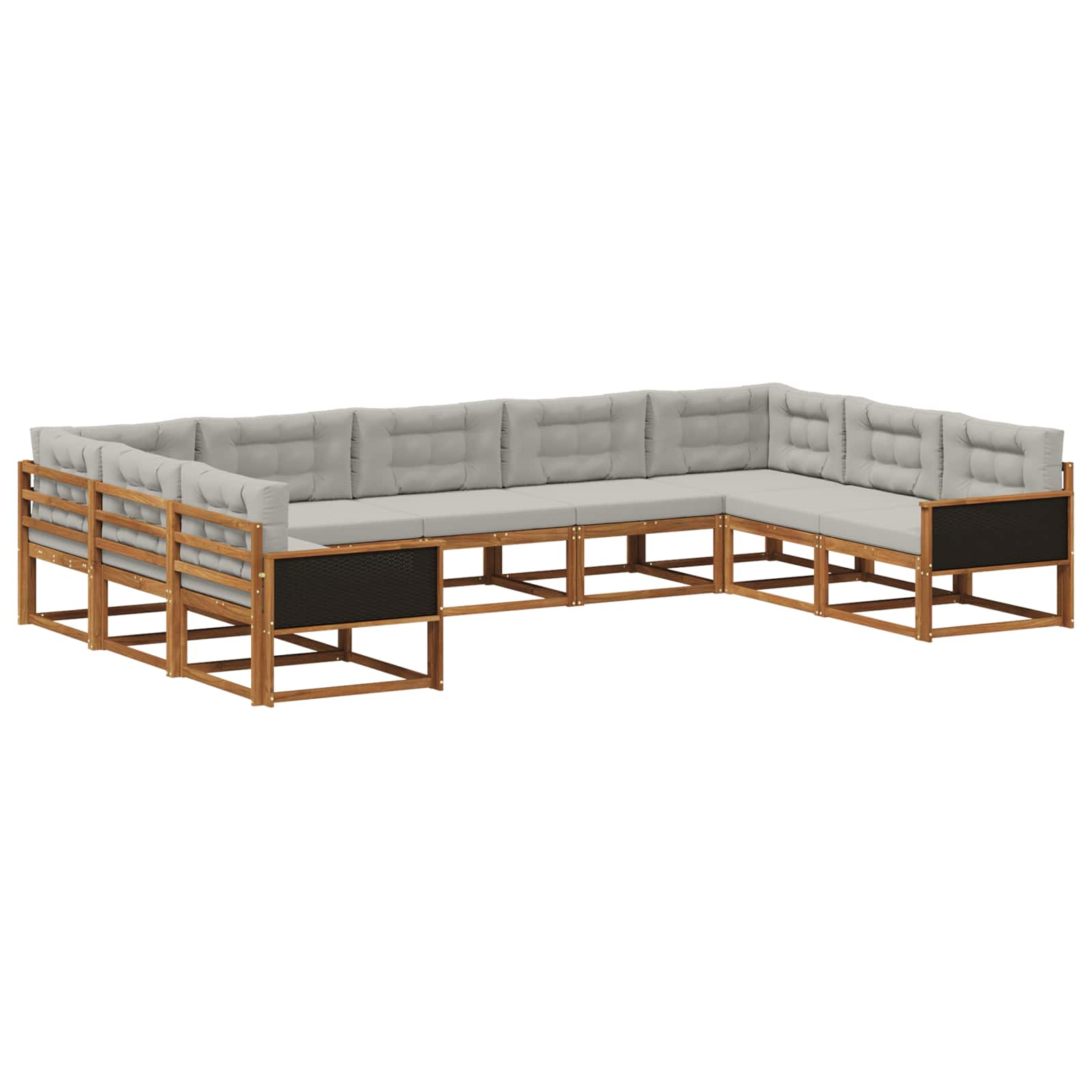 vidaXL Buiten bankenset 9 pcs Naturel Massief Acaciahout
