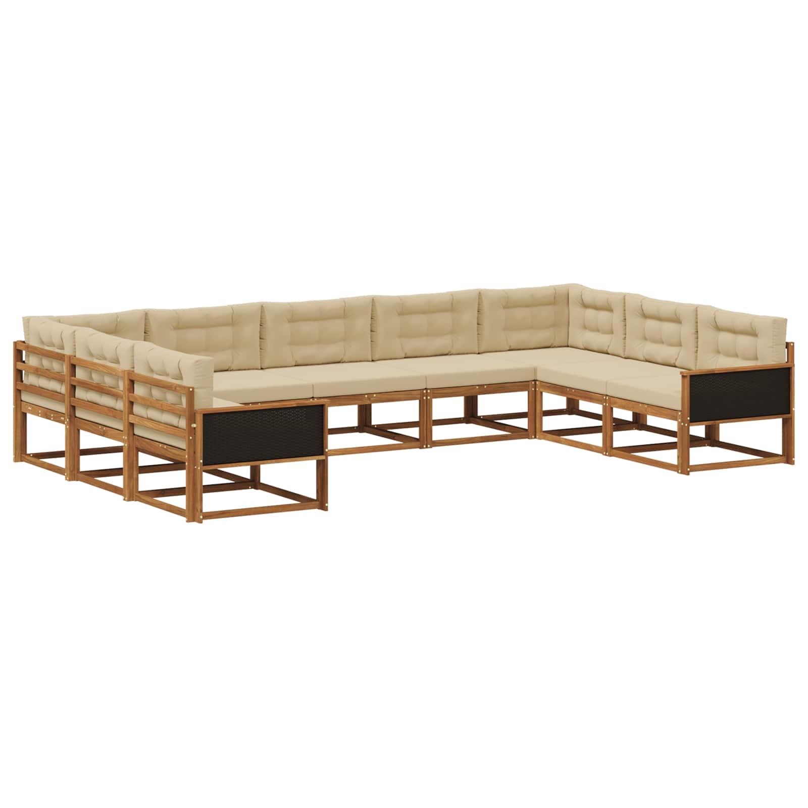vidaXL Buiten bankenset 9 pcs Naturel Massief Acaciahout