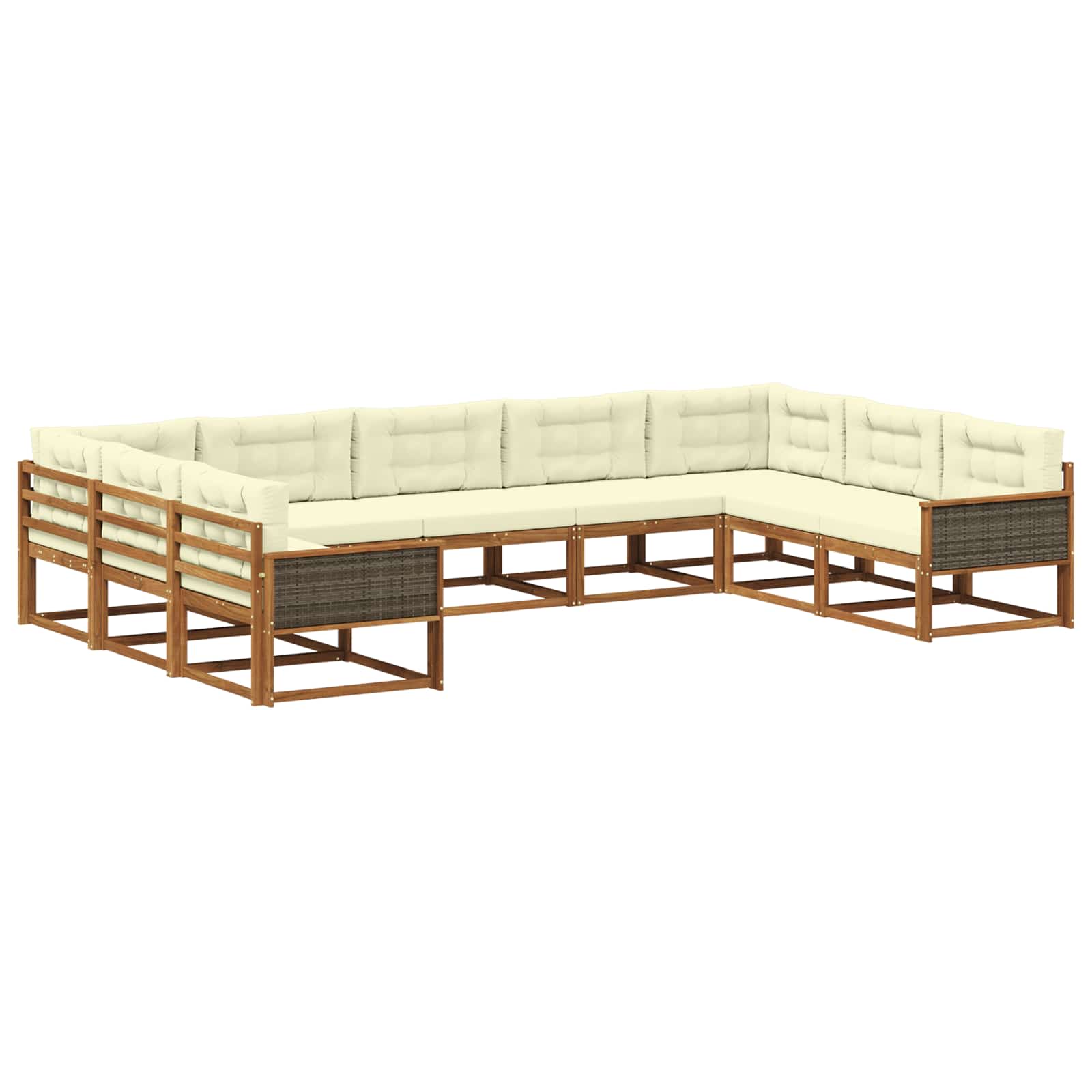 vidaXL Buiten bankenset 9 pcs Naturel Massief Acaciahout