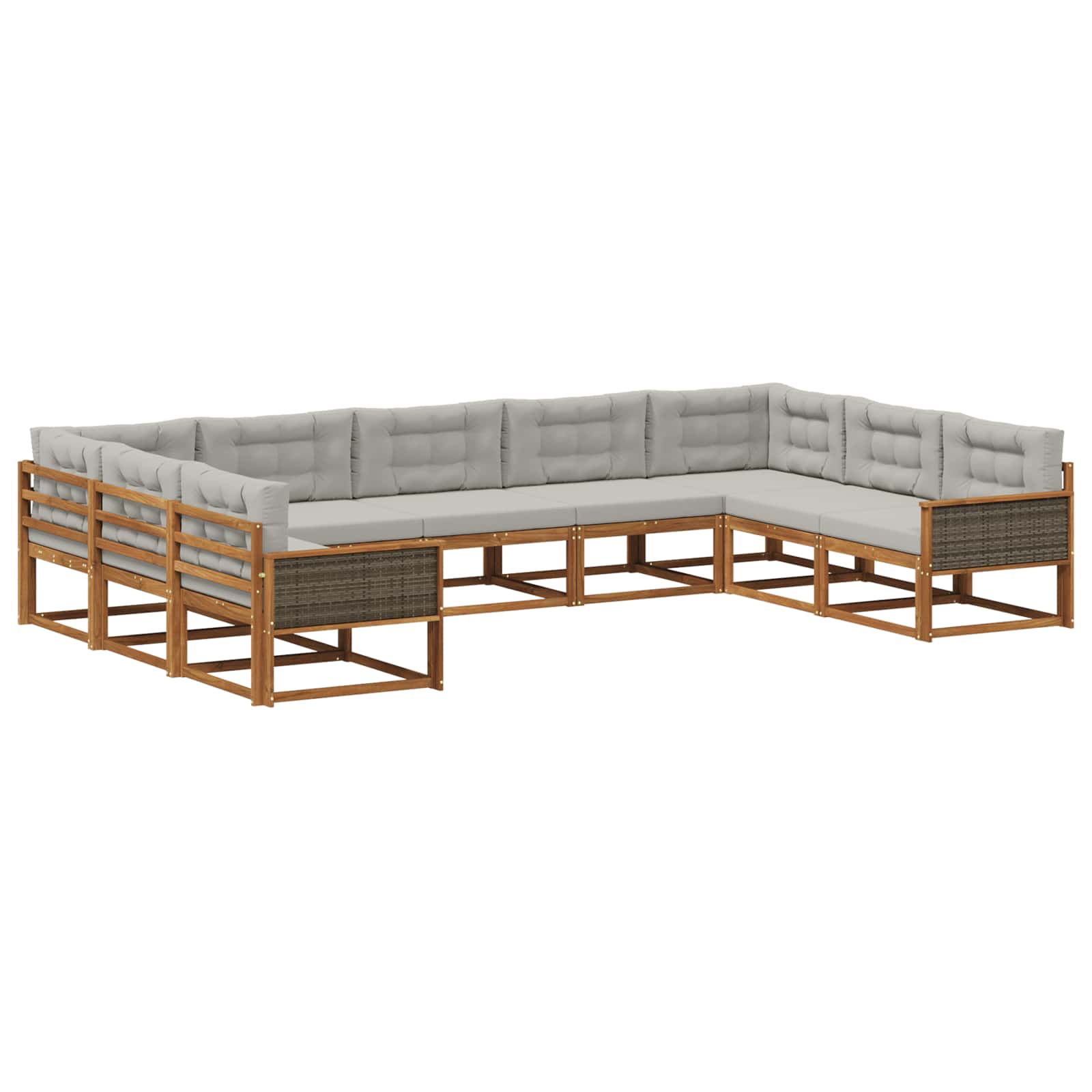 vidaXL Buiten bankenset 9 pcs Naturel Massief Acaciahout