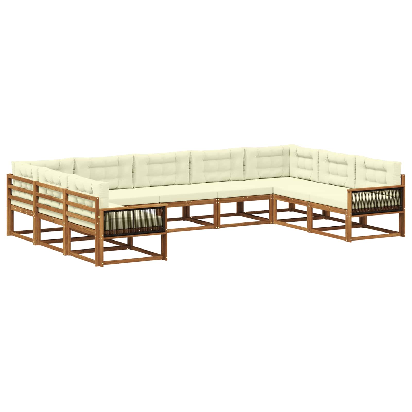 vidaXL Buiten bankenset 9 pcs Naturel Massief Acaciahout
