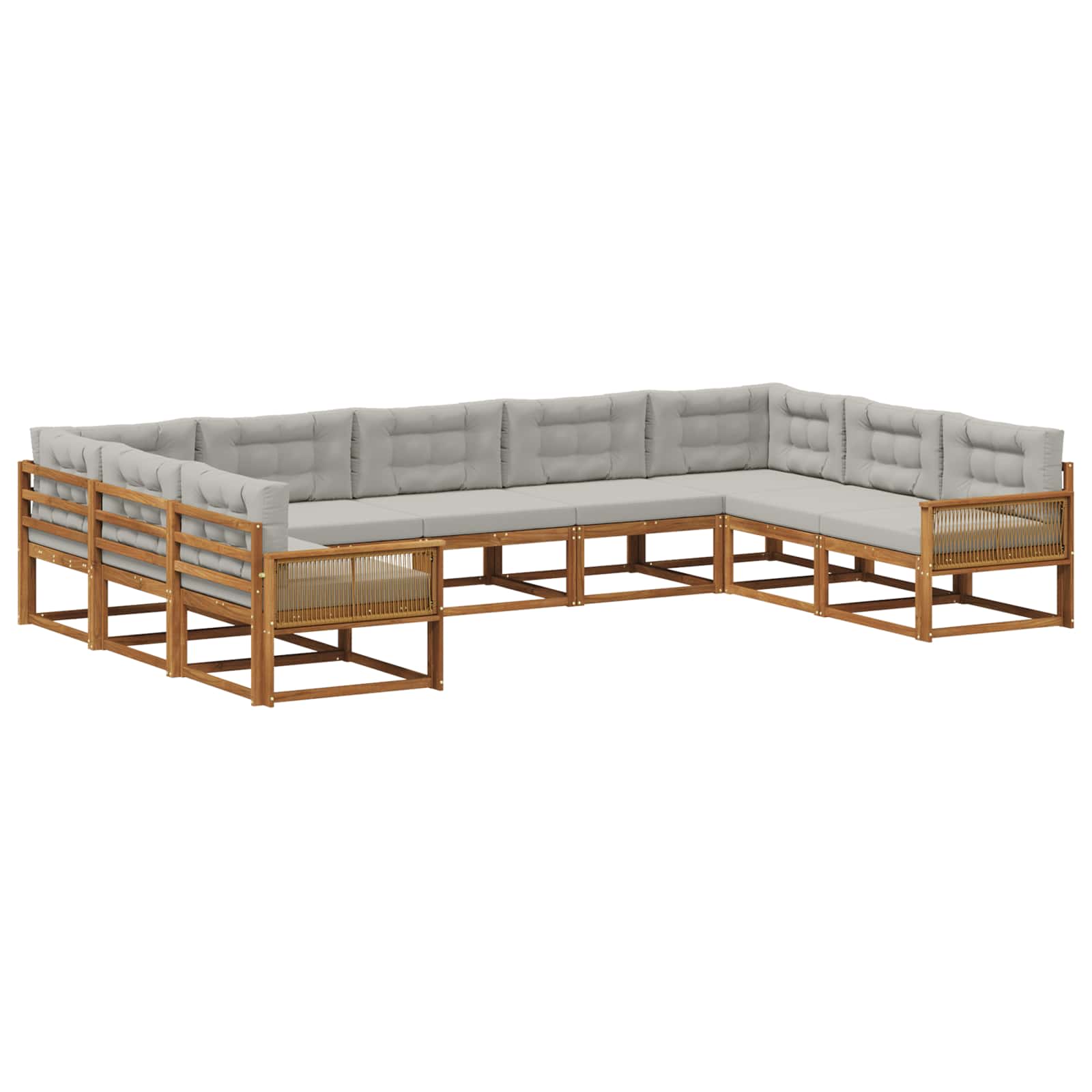 vidaXL Buiten bankenset 9 pcs Naturel Massief Acaciahout