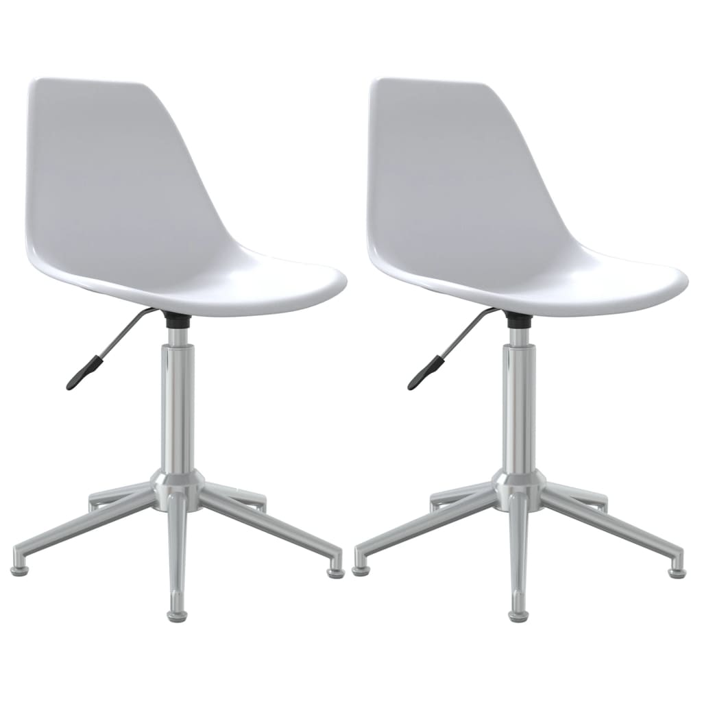 vidaXL Eetkamerstoelen draaibaar 2 st PP wit