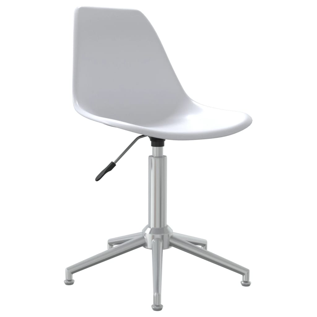 vidaXL Eetkamerstoelen draaibaar 2 st PP wit