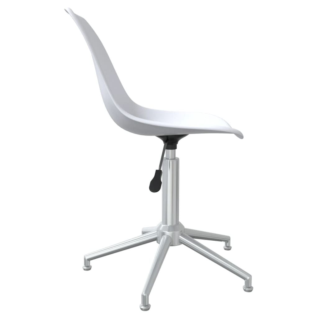vidaXL Eetkamerstoelen draaibaar 2 st PP wit