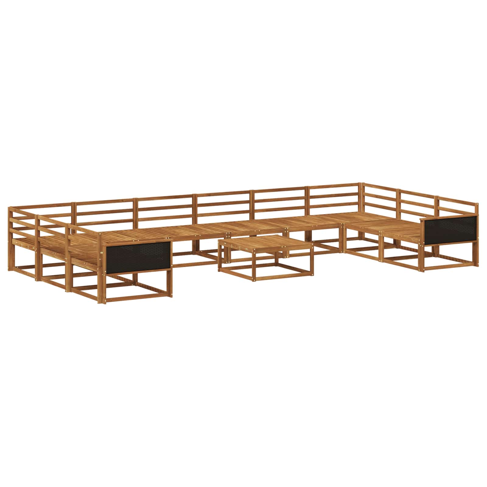 vidaXL Buiten bankenset 11 pcs Naturel Massief Acaciahout