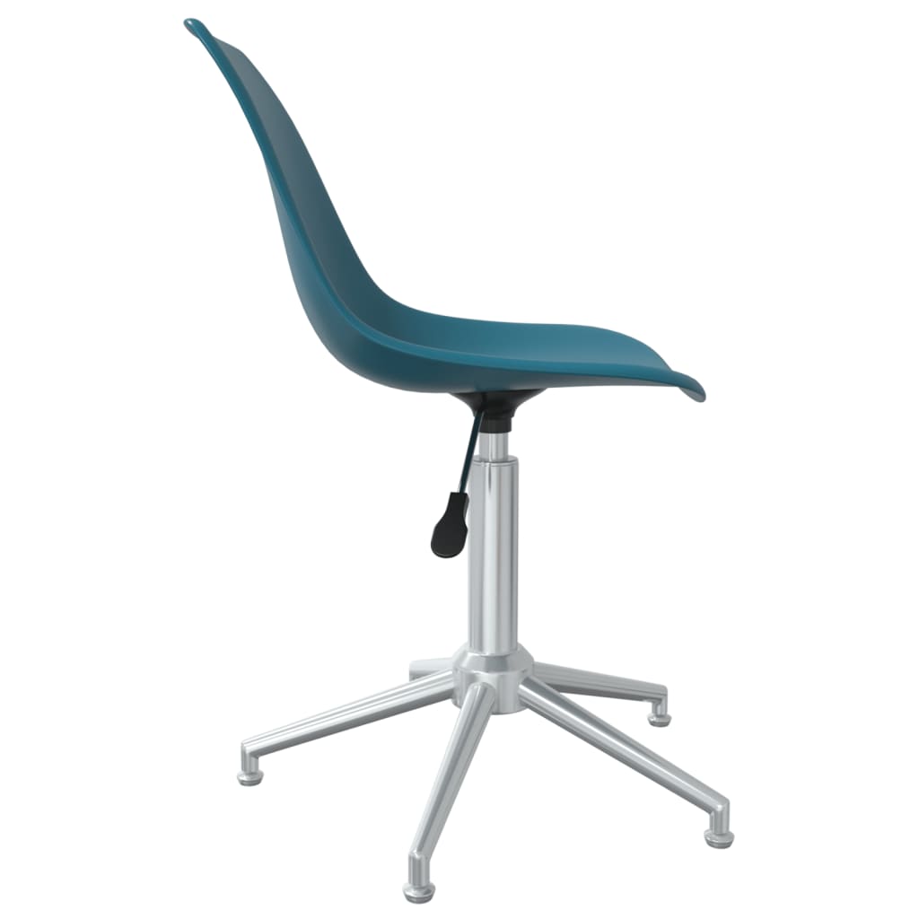 vidaXL Kantoorstoel draaibaar polypropeen turquoise