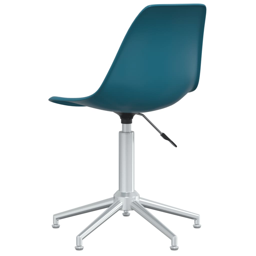 vidaXL Kantoorstoel draaibaar polypropeen turquoise