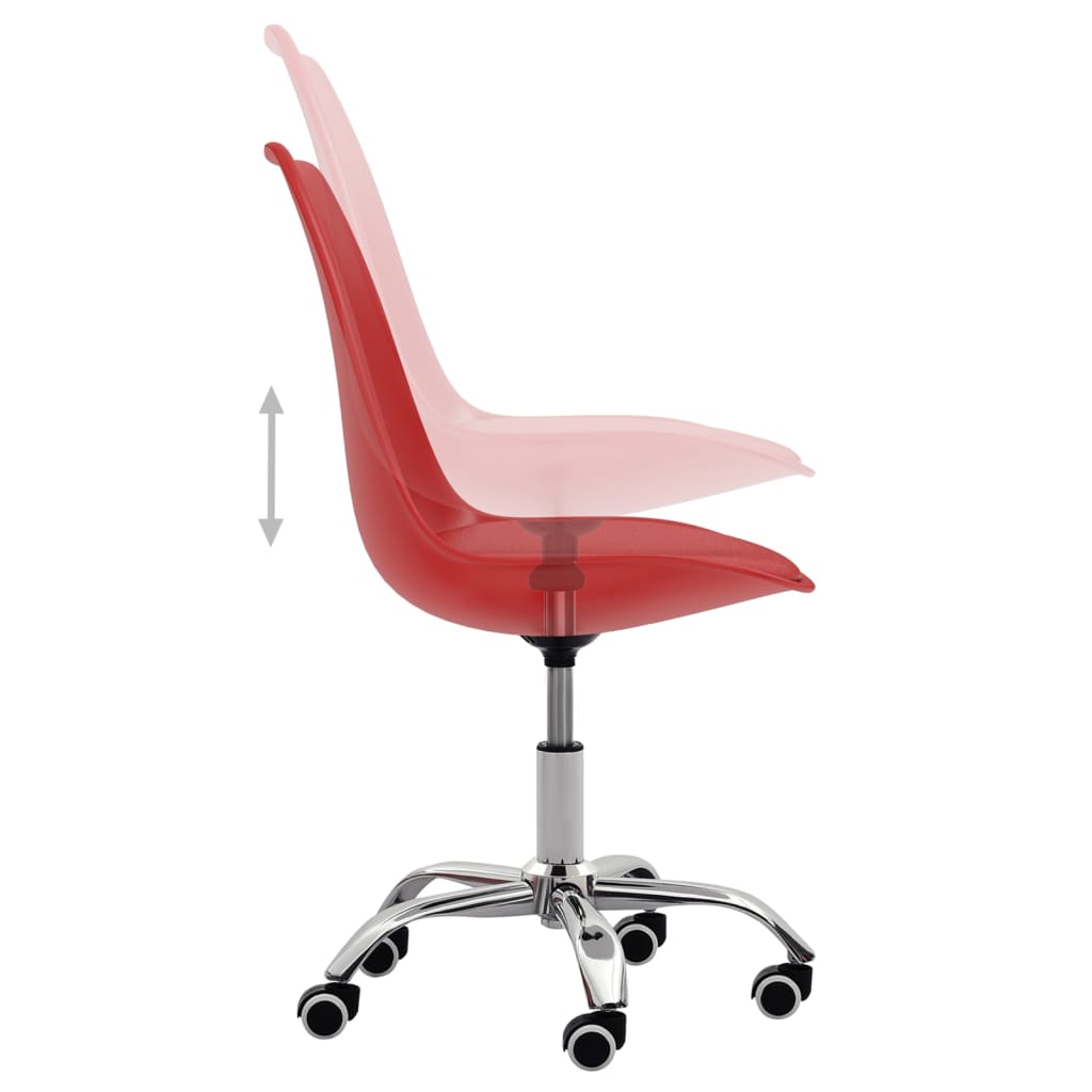 vidaXL Eetkamerstoelen 2 st kunstleer rood