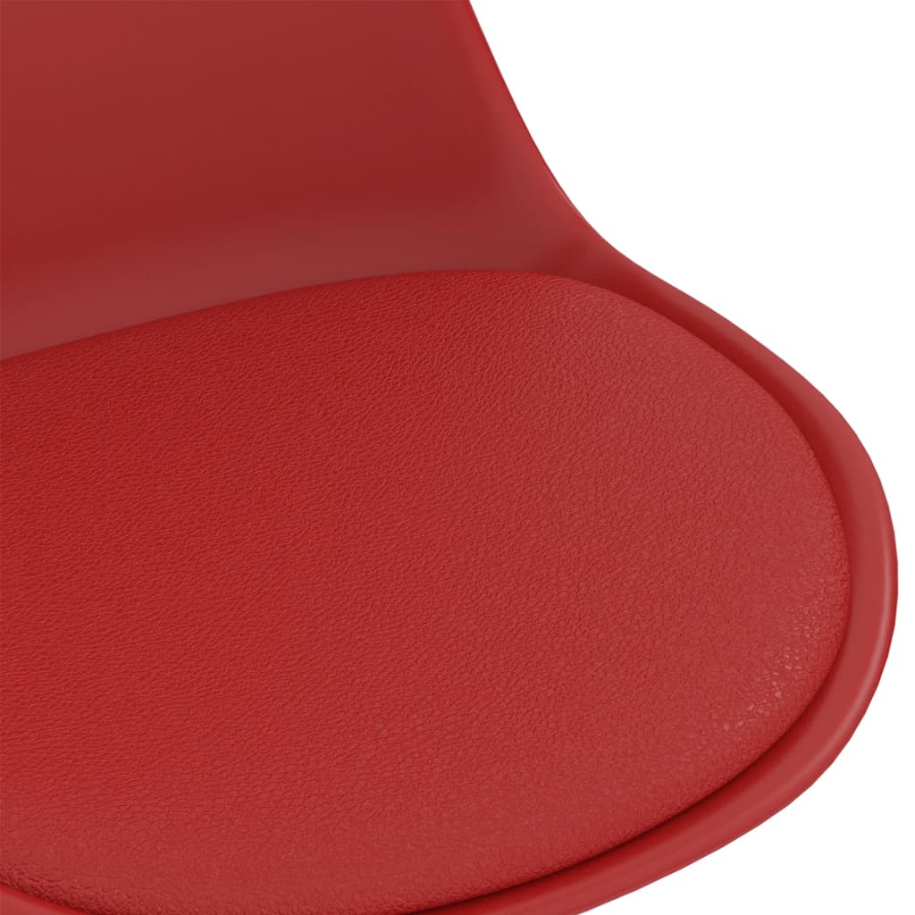 vidaXL Eetkamerstoelen 2 st kunstleer rood