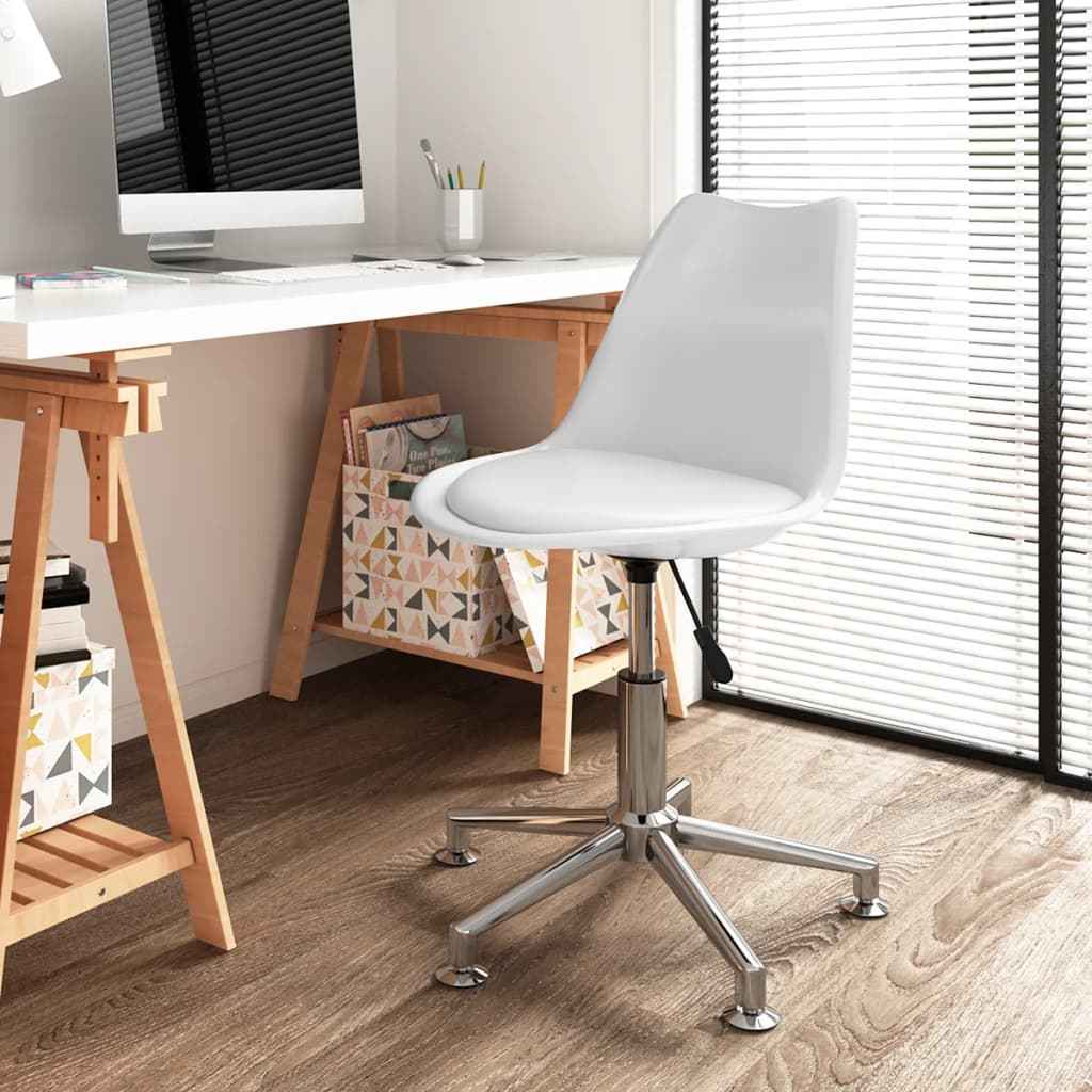 vidaXL Kantoorstoel draaibaar kunstleer grijs
