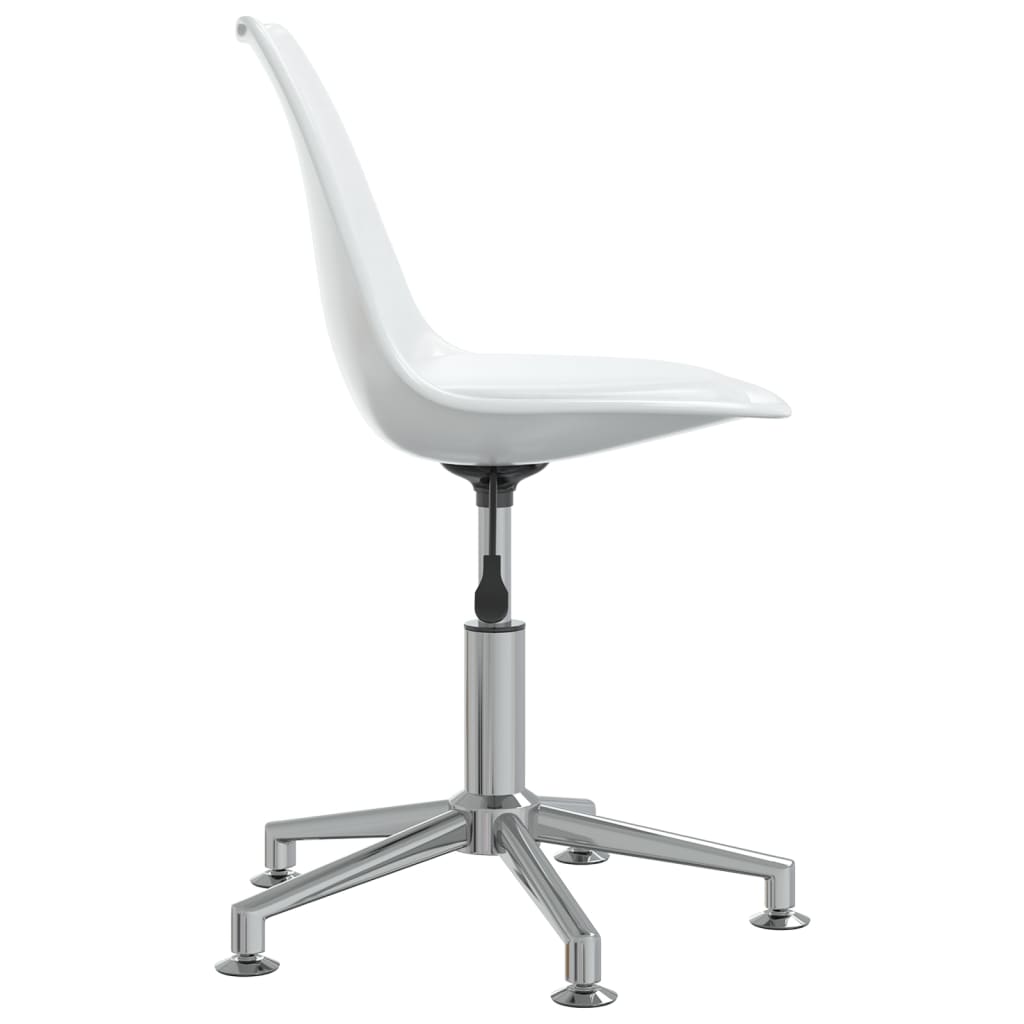 vidaXL Eetkamerstoelen draaibaar 2 st kunstleer wit