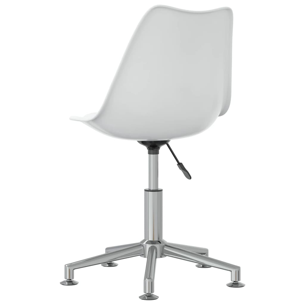 vidaXL Eetkamerstoelen draaibaar 2 st kunstleer wit