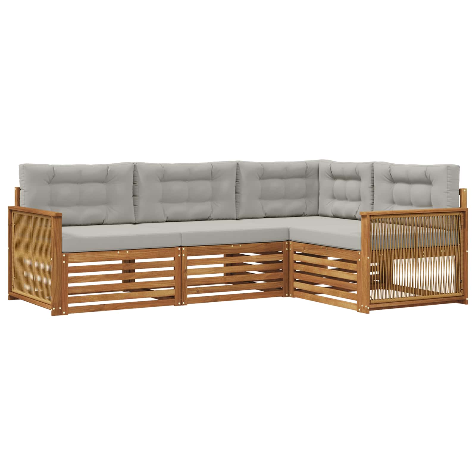 vidaXL Buiten bankenset 4 pcs Naturel