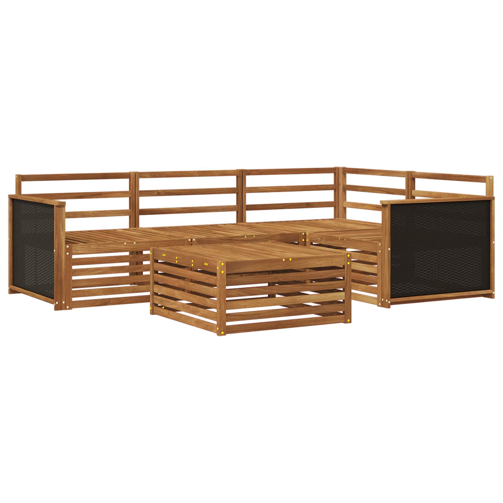 vidaXL Buiten bankenset 5 pcs Naturel Massief Acaciahout