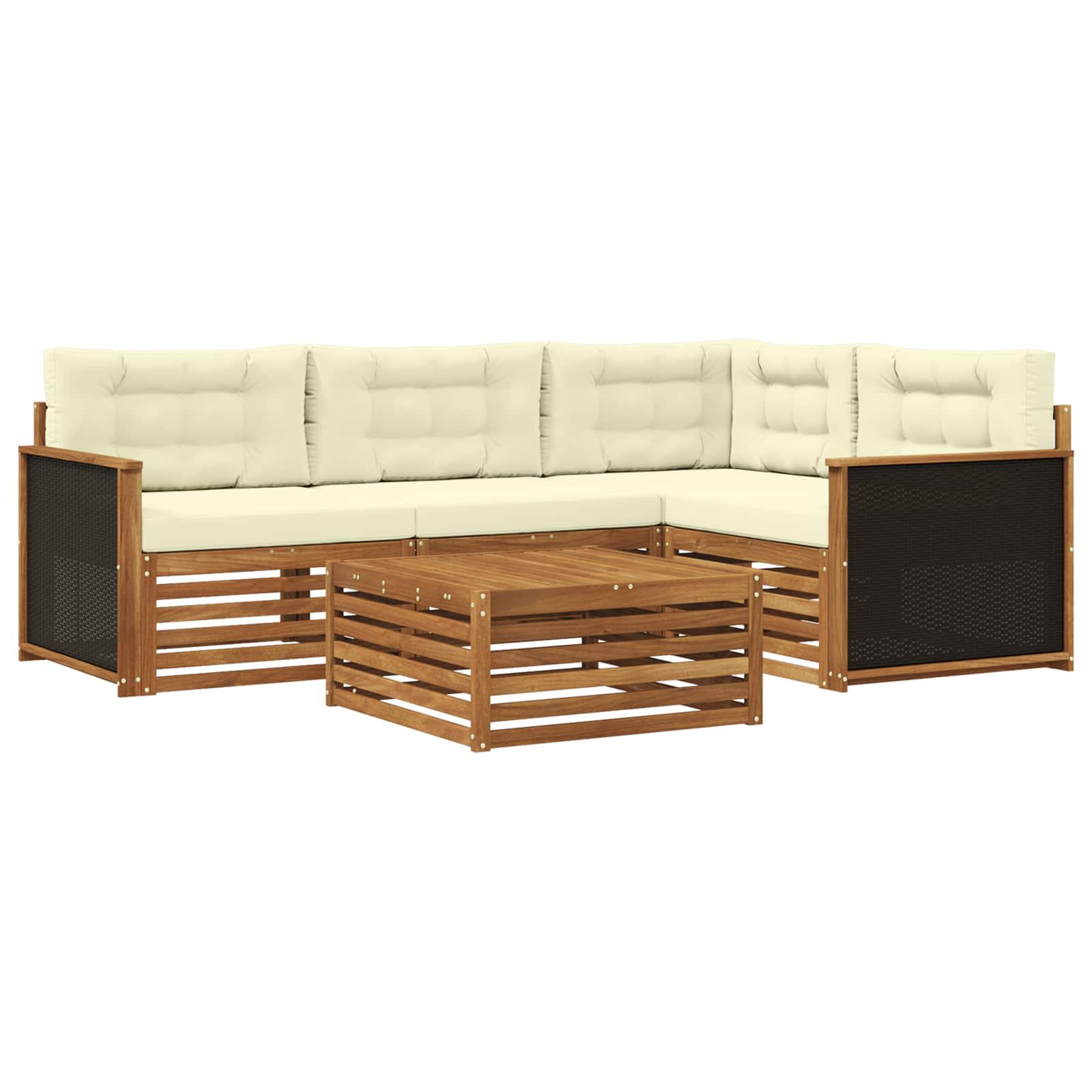 vidaXL Buiten bankenset 5 pcs Naturel Massief Acaciahout