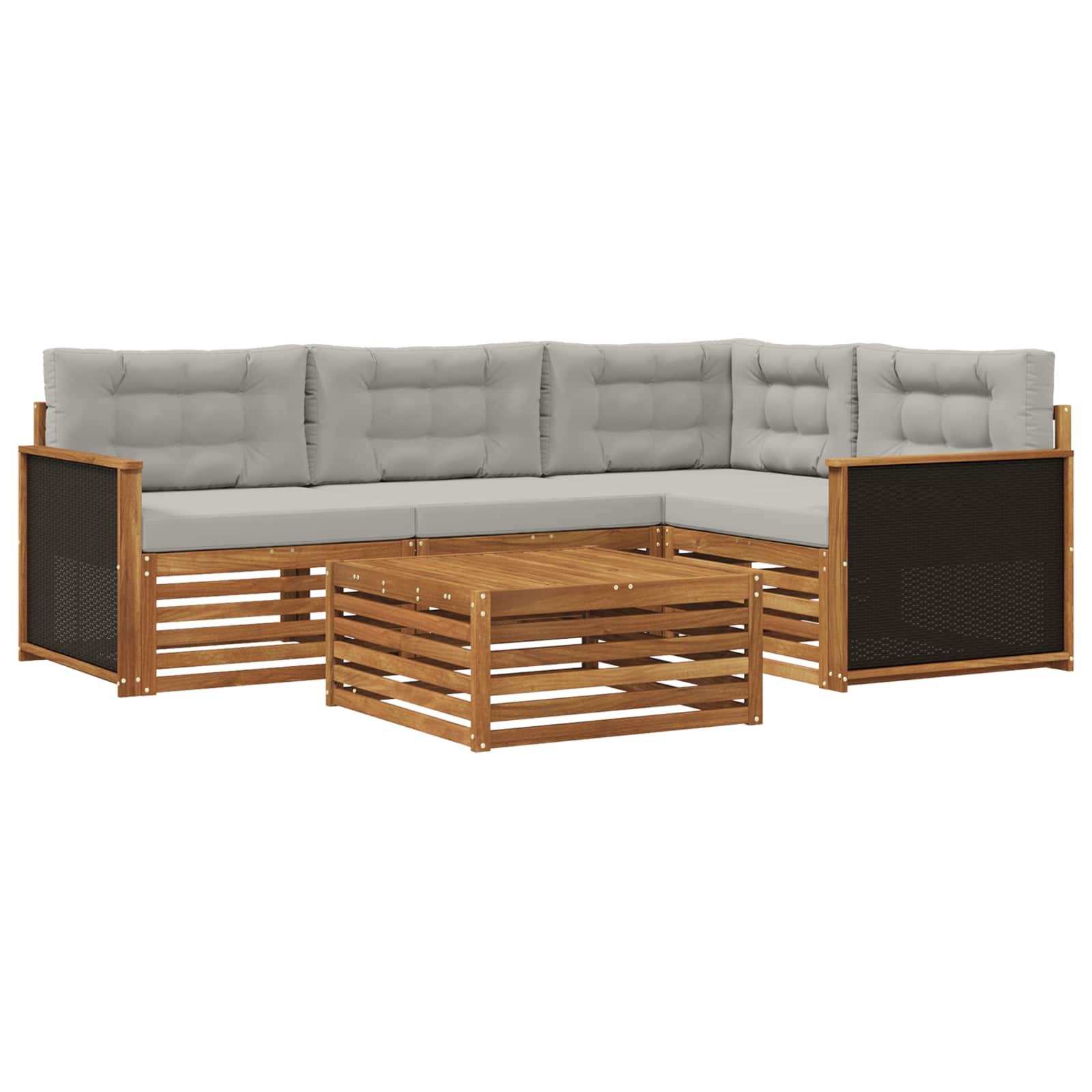 vidaXL Buiten bankenset 5 pcs Naturel Massief Acaciahout