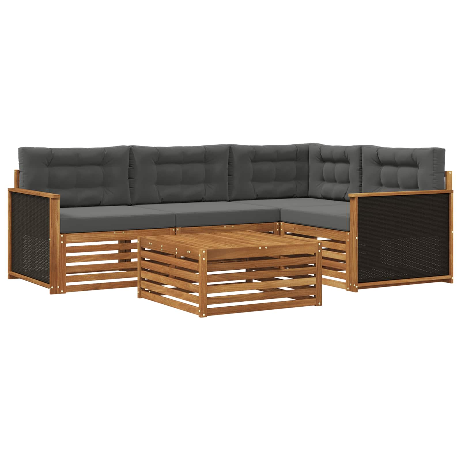 vidaXL Buiten bankenset 5 pcs Naturel Massief Acaciahout