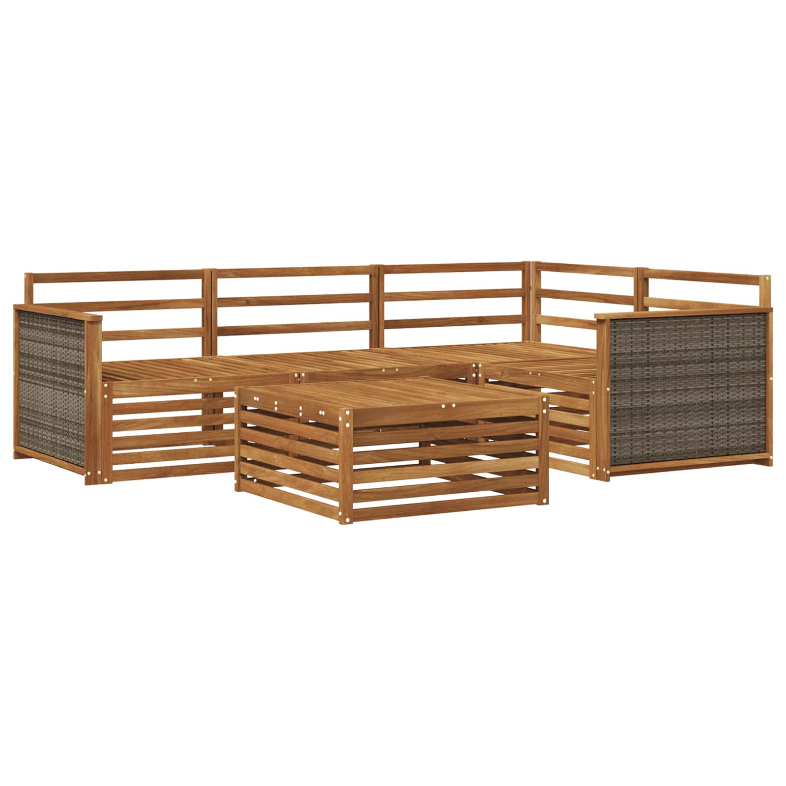 vidaXL Buiten bankenset 5 pcs Naturel Massief Acaciahout