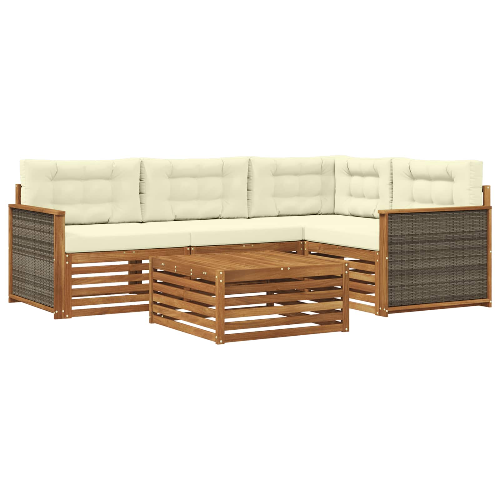 vidaXL Buiten bankenset 5 pcs Naturel Massief Acaciahout