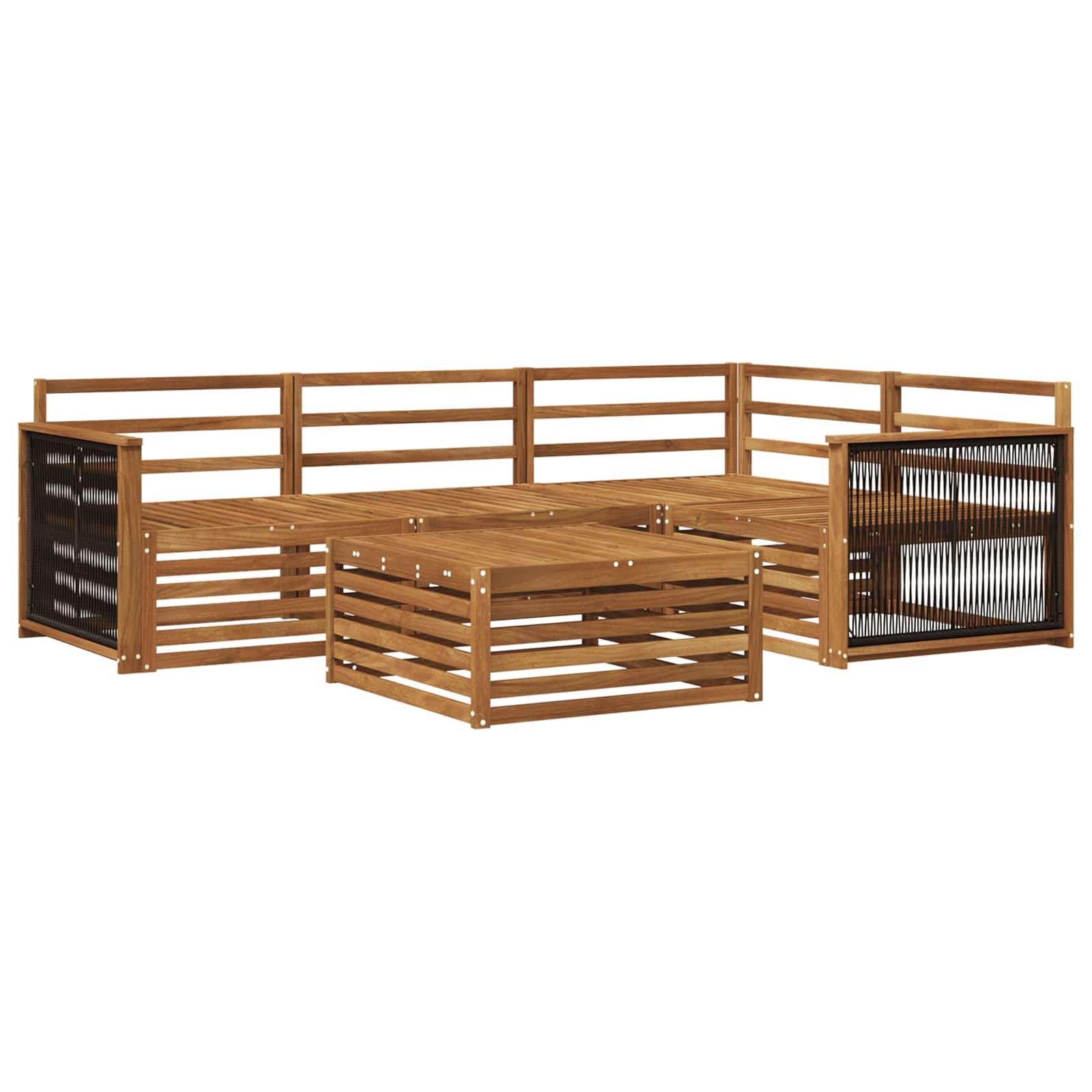 vidaXL Buiten bankenset 5 pcs Naturel Massief Acaciahout