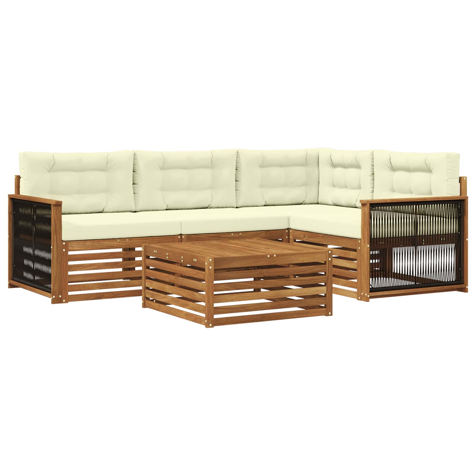 vidaXL Buiten bankenset 5 pcs Naturel Massief Acaciahout