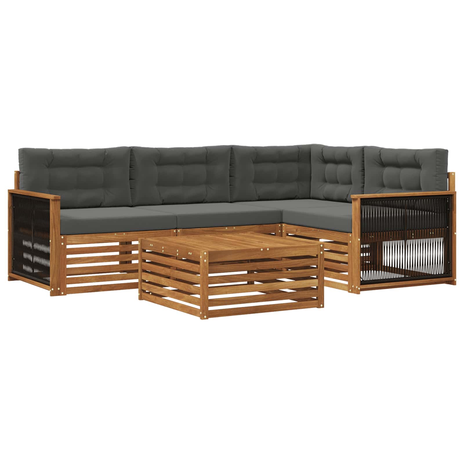 vidaXL Buiten bankenset 5 pcs Naturel Massief Acaciahout