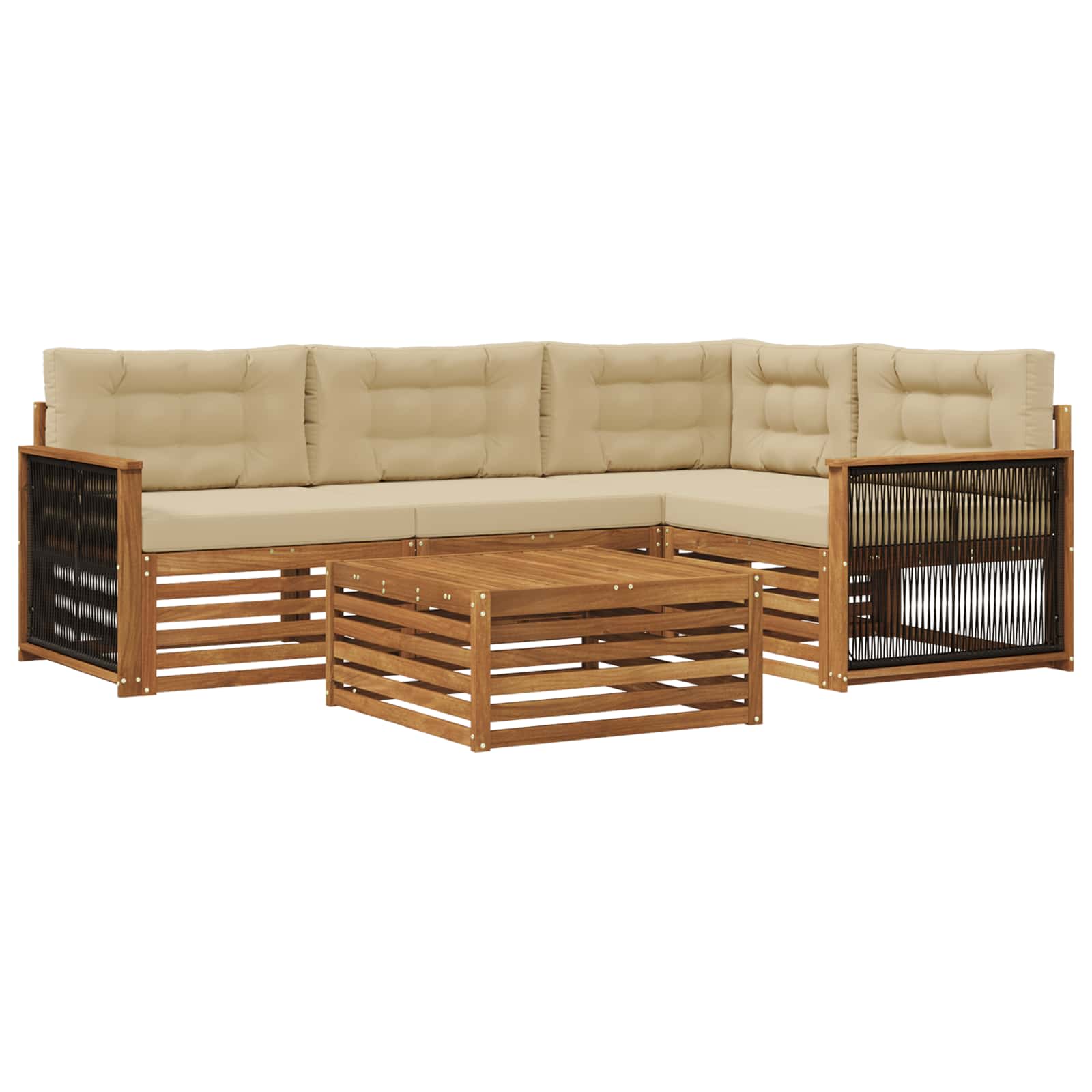 vidaXL Buiten bankenset 5 pcs Naturel Massief Acaciahout