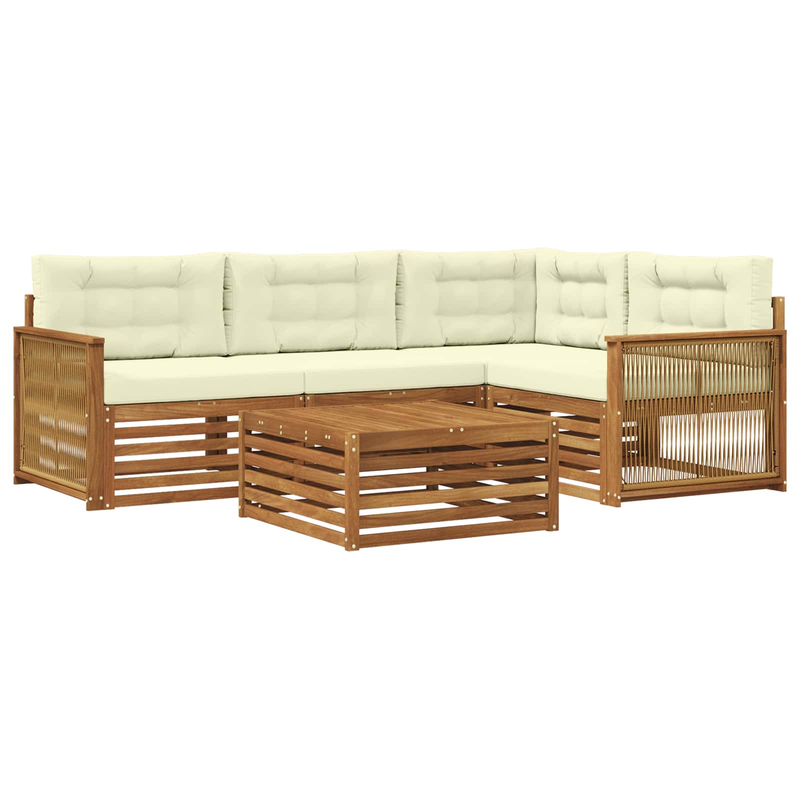 vidaXL Buiten bankenset 5 pcs Naturel Massief Acaciahout