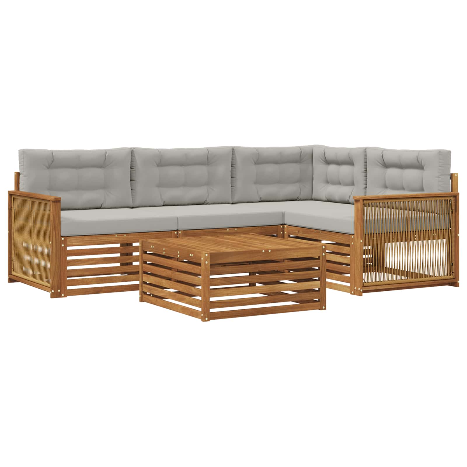 vidaXL Buiten bankenset 5 pcs Naturel Massief Acaciahout