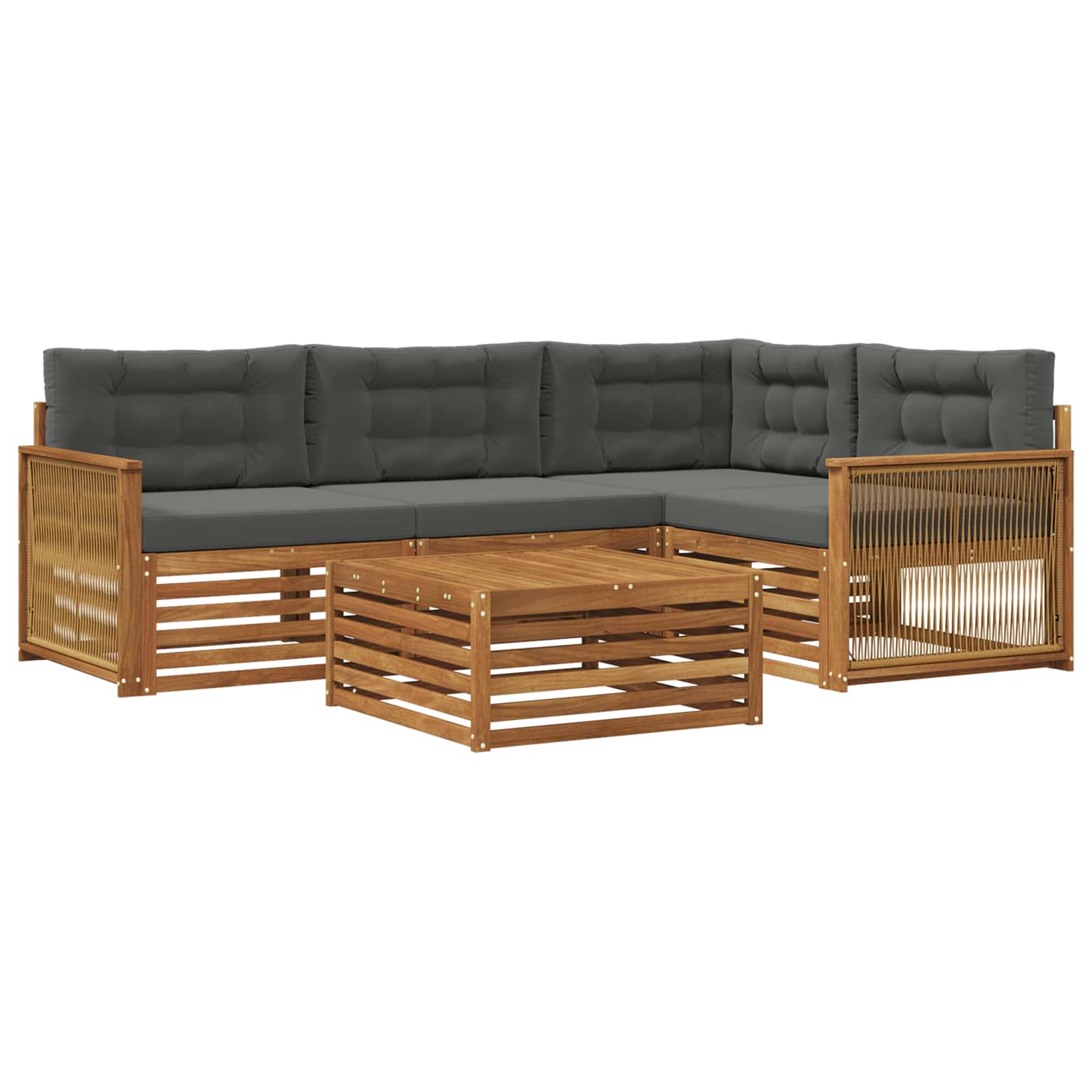 vidaXL Buiten bankenset 5 pcs Naturel Massief Acaciahout