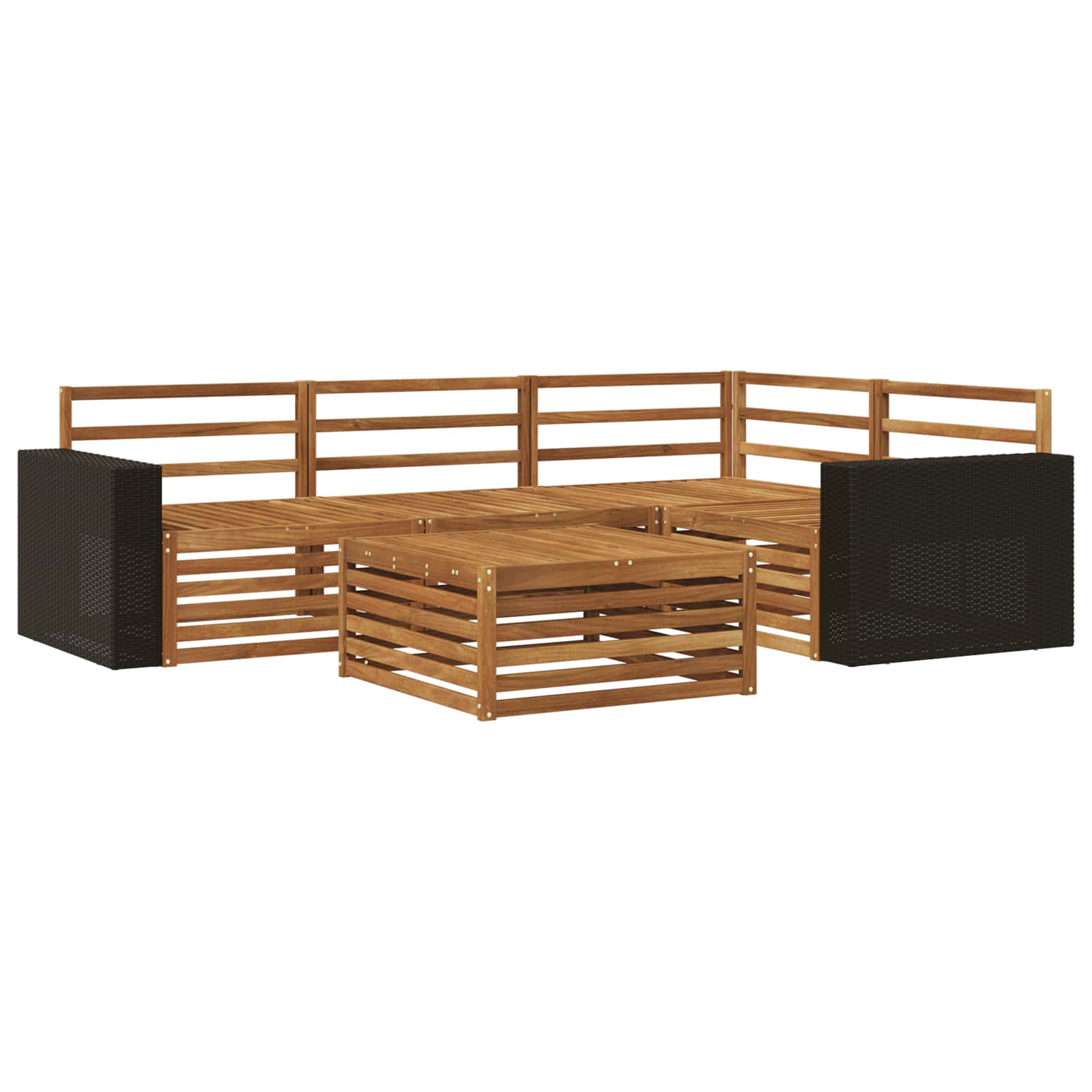 vidaXL Buiten bankenset 5 pcs Naturel Massief Acaciahout