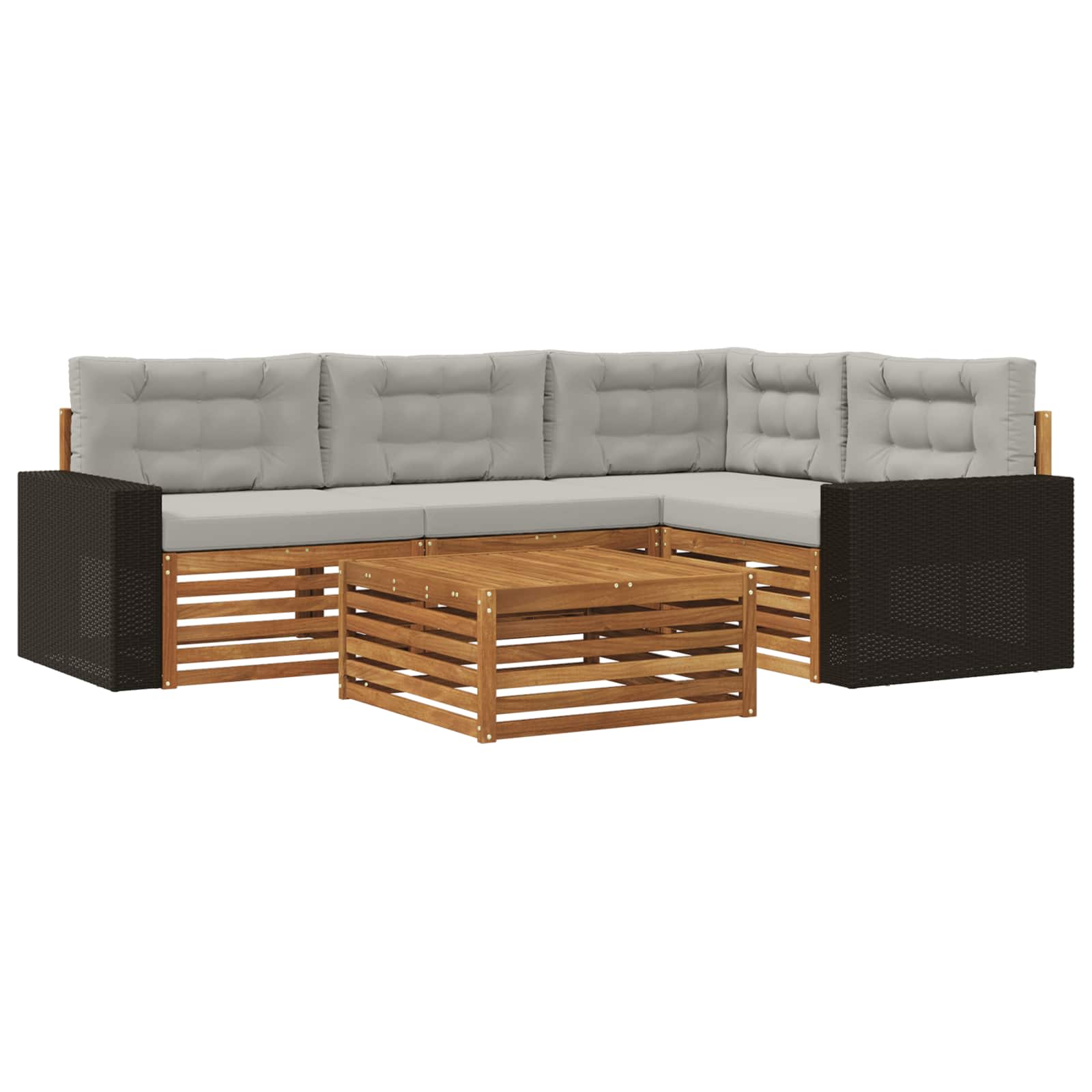vidaXL Buiten bankenset 5 pcs Naturel Massief Acaciahout