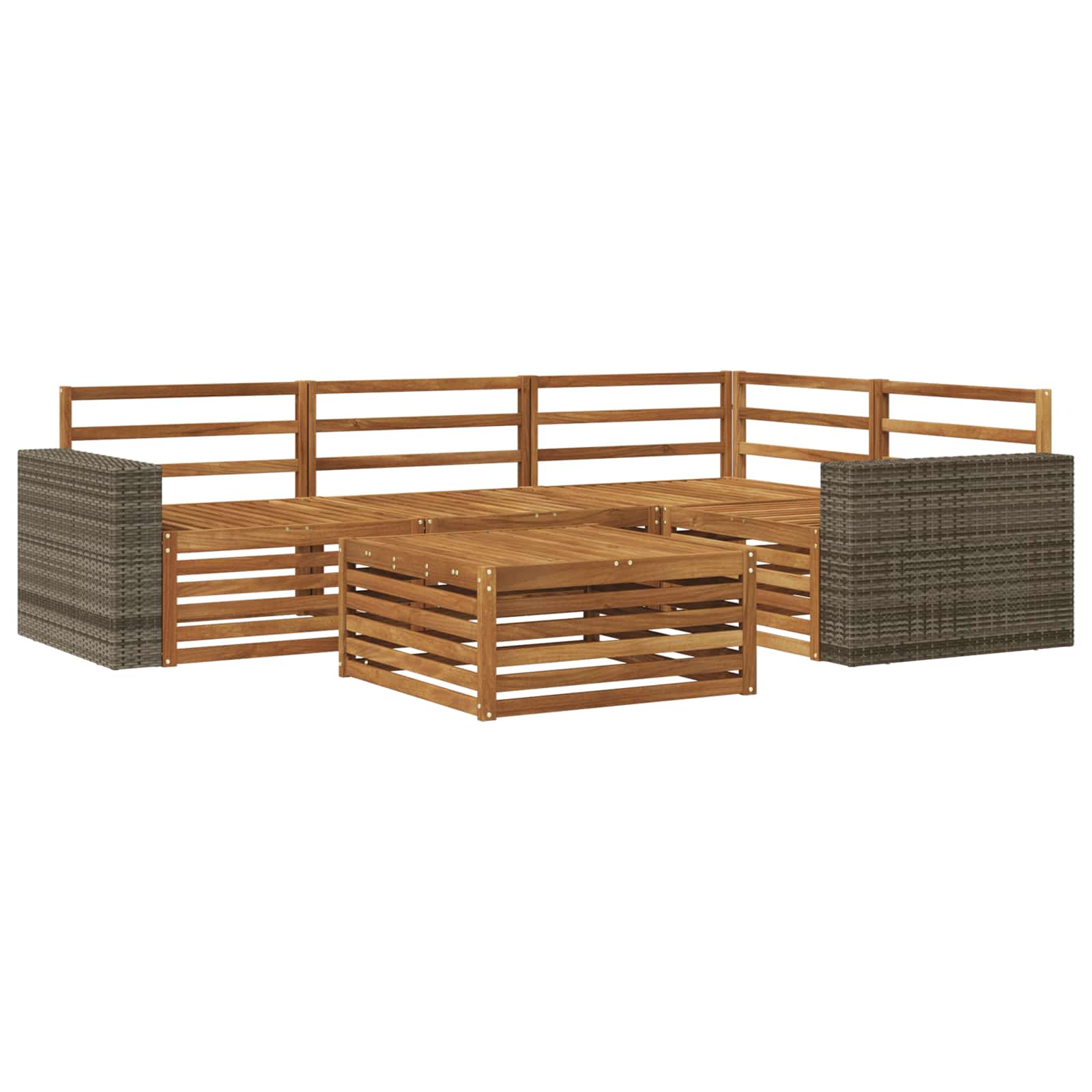 vidaXL Buiten bankenset 5 pcs Naturel Massief Acaciahout